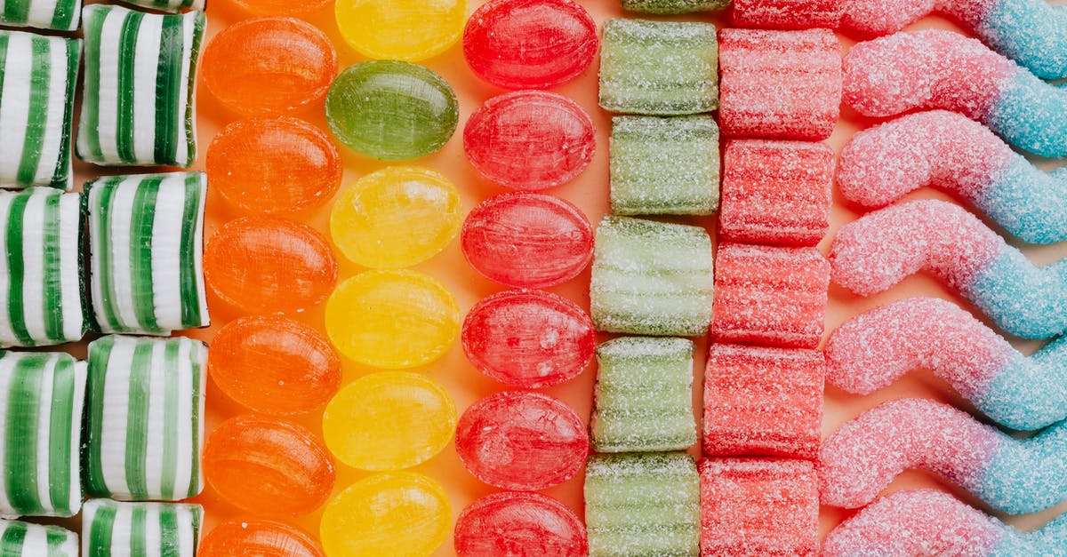 'He's in bed with José from the liquor store' -- does this line remain in the movie? - Set of delicious jelly and caramel sweets arranged in lines by type