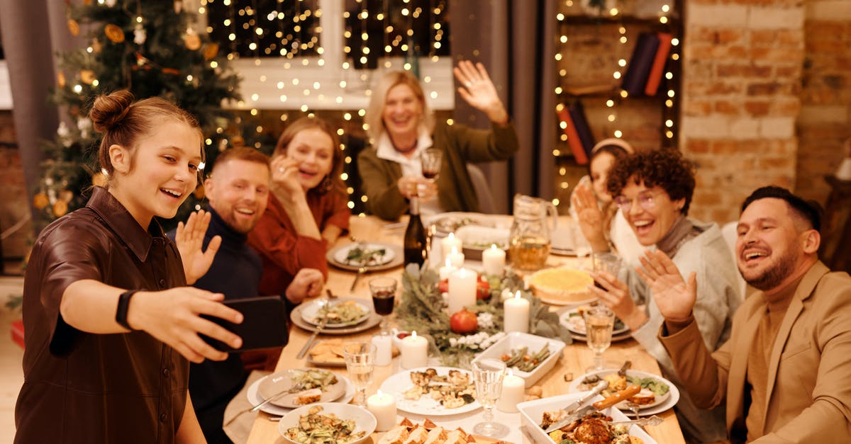 Are the movie events taking place in the UK? - Family Celebrating Christmas Dinner While Taking Selfie