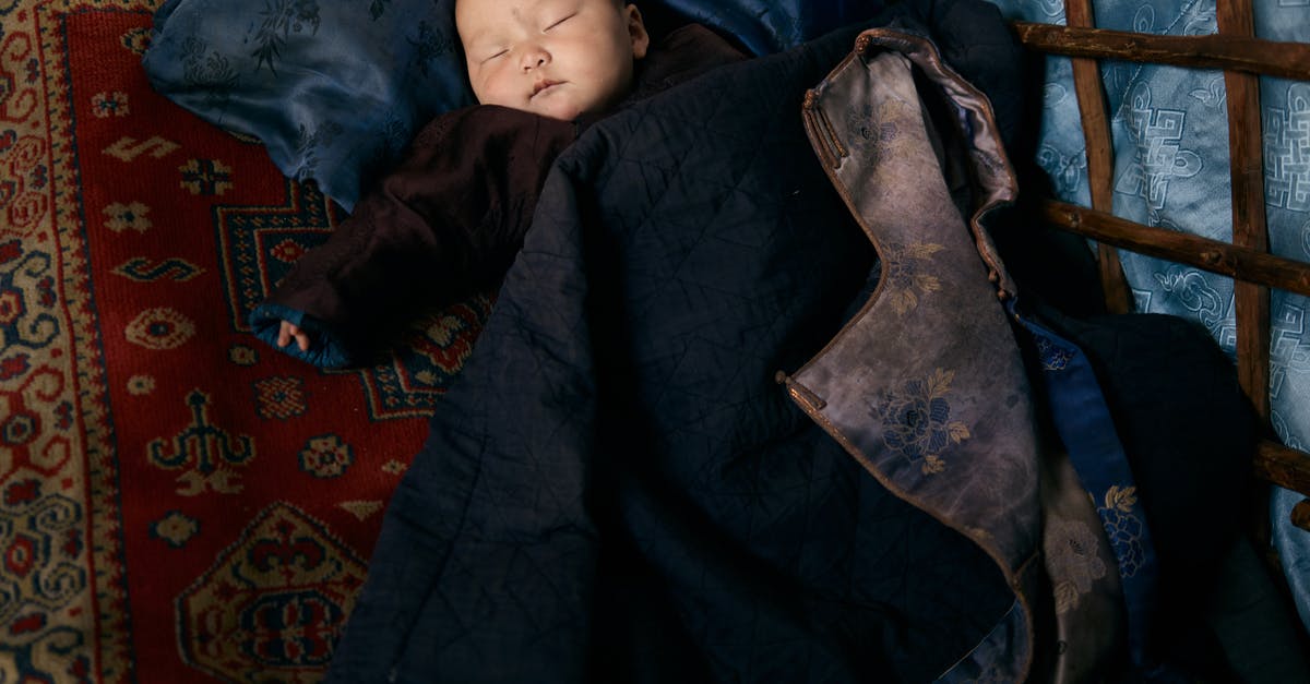 Are these dream posters from Inside Out parodies of real films? - From above of full length sleeping Asian infant in warm clothes lying on carpet under adult man jacket with floral backing
