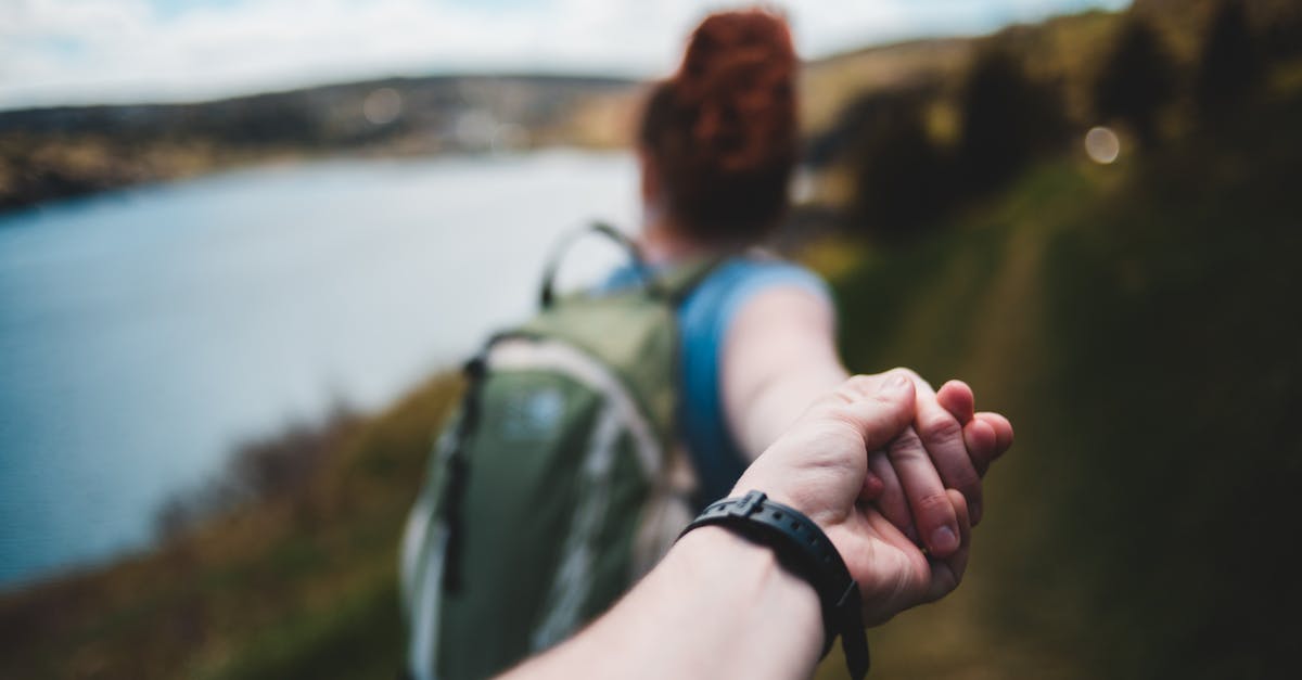 Can someone please explain me the climax of Silicon valley 1 [duplicate] - Back view of anonymous female traveler in casual clothes and backpack holding hand of crop faceless boyfriend during hiking trip in mountainous valley near lake