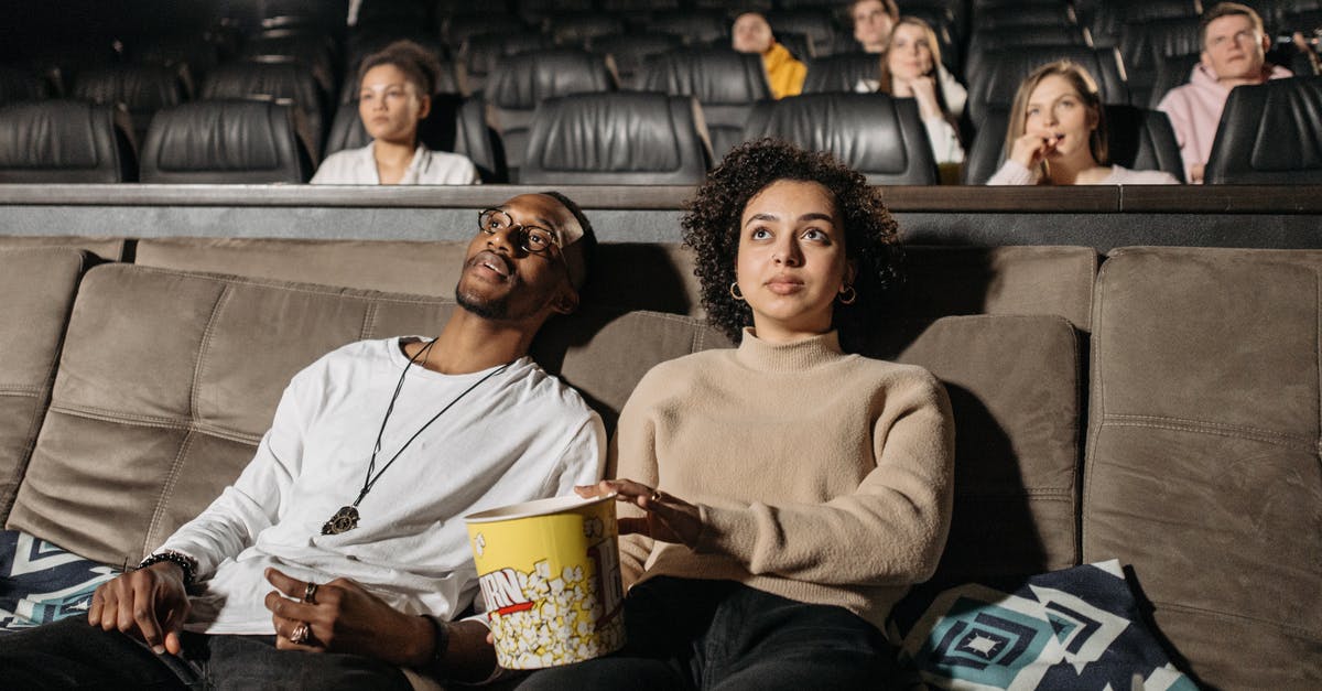 Cinema Paradiso International (124 min) Release: What Happened to the shot of the woman in the ending credits? - Close-Up Photo of a Couple Watching a Movie Together