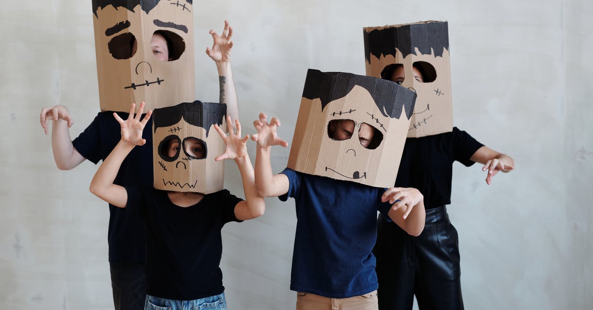 Cookie Monster's first appearance - A Family Wearing a Diy Cardboard Box Mask