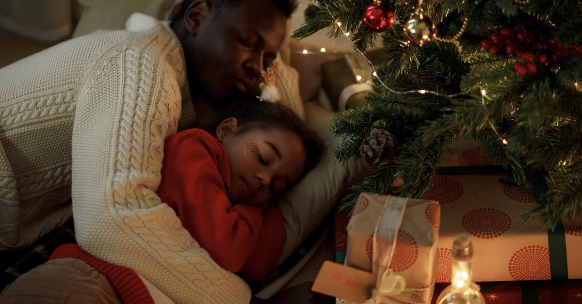 Did Axler sleep with with his daughter in the Humbling movie? - Dad and Daughter Lying Down Near a Christmas Tree