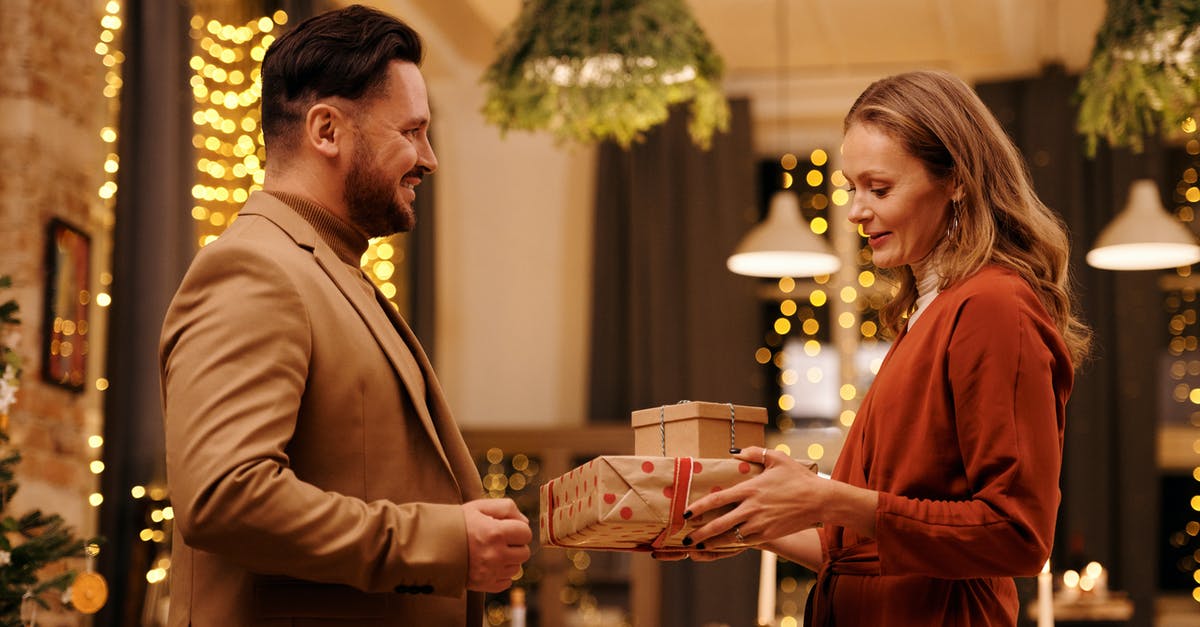 Did Ichabod Crane's wife Katrina Crane get re-cast during Season One? - Woman Giving Christmas Presents to Her Husband