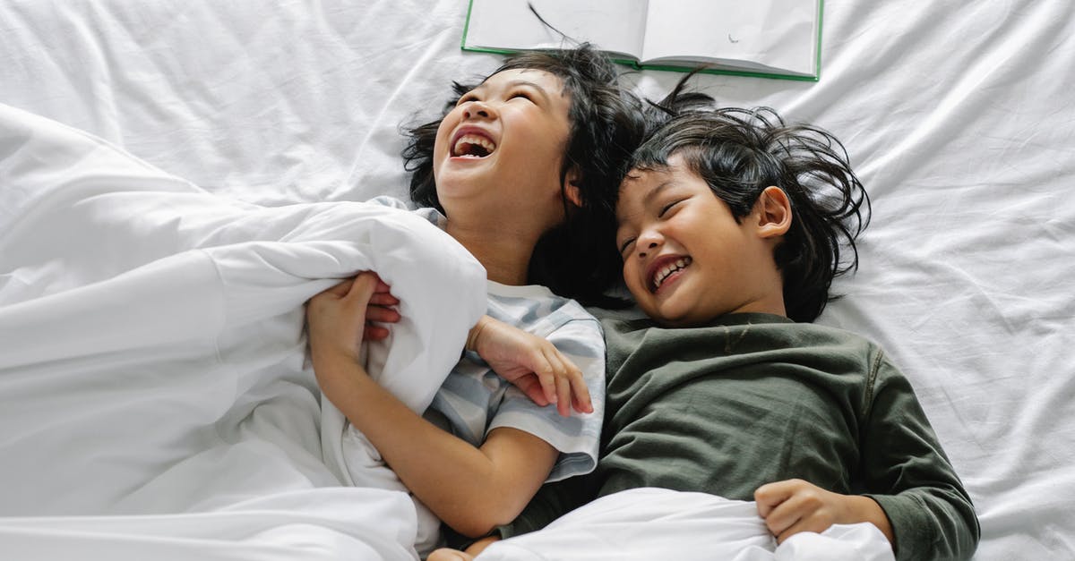 Does Charlotte have siblings? - Ethnic kids laughing while lying in bed