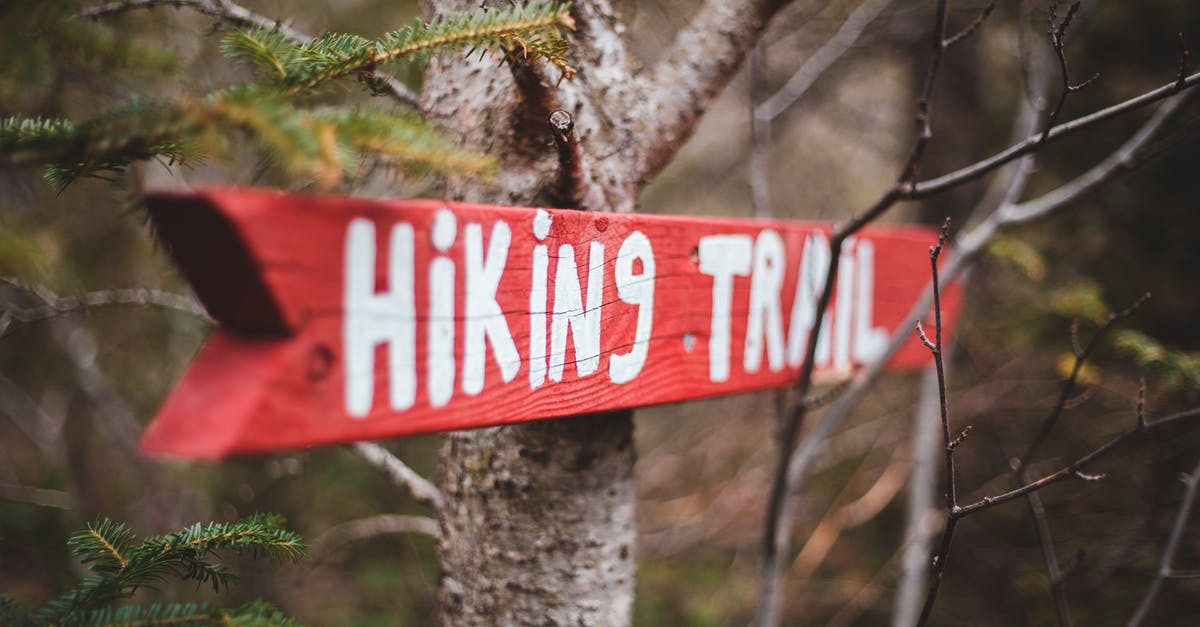 Does the Discovery show 'Moonshiner' show the truth? - Red arrow pointer to hiking trail