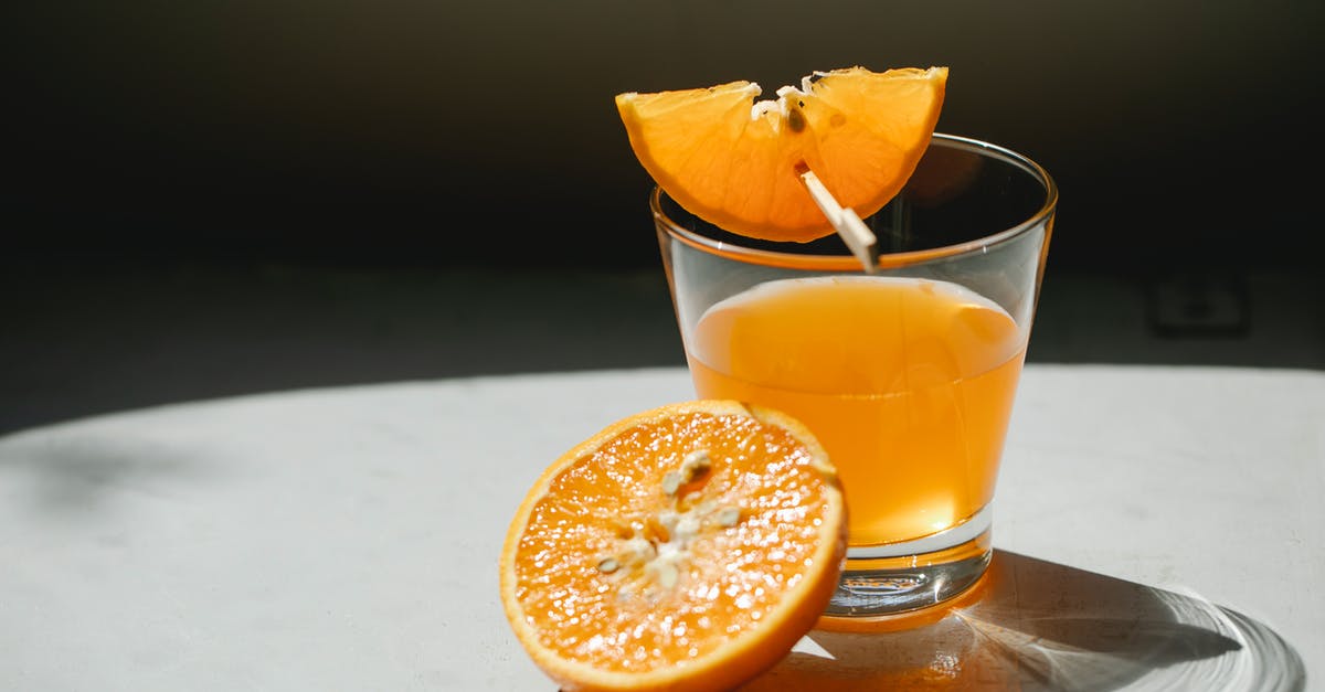 Ending of Half Light - Orange pieces with glass of juice
