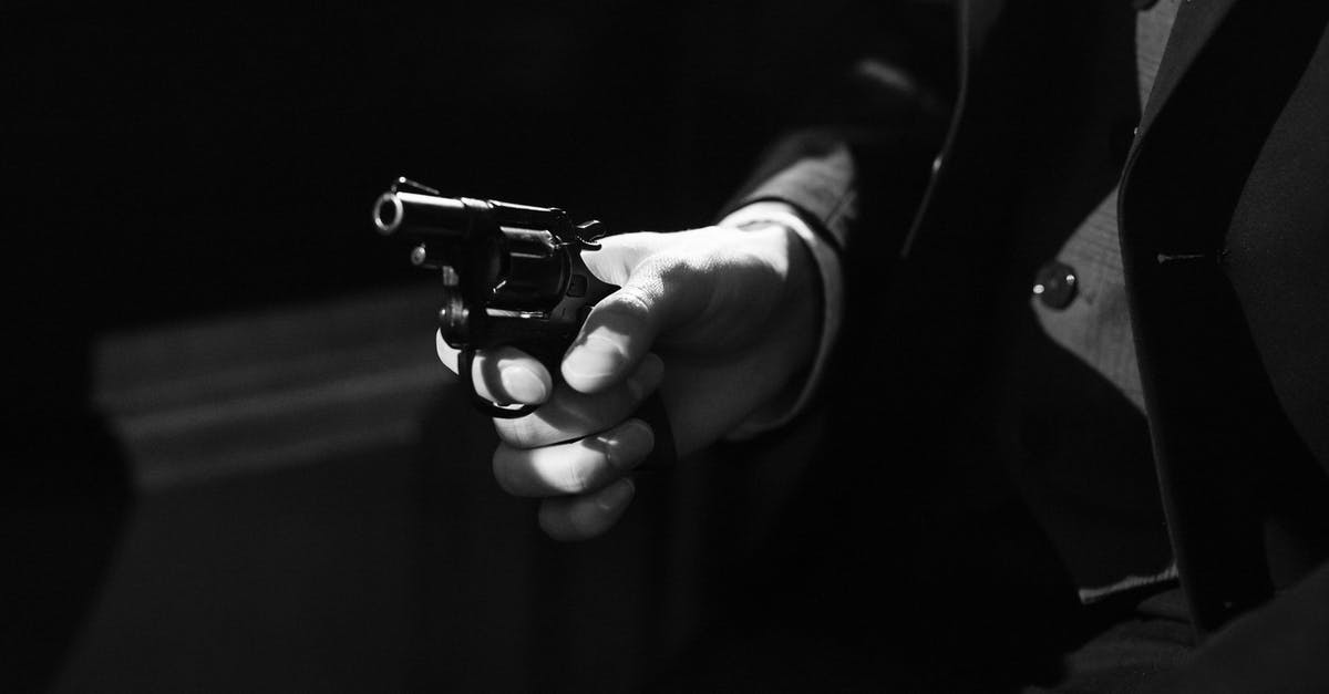 Has Devlin a gun or is he bluffing in the last scene? - Photo of Person Holding a Handgun