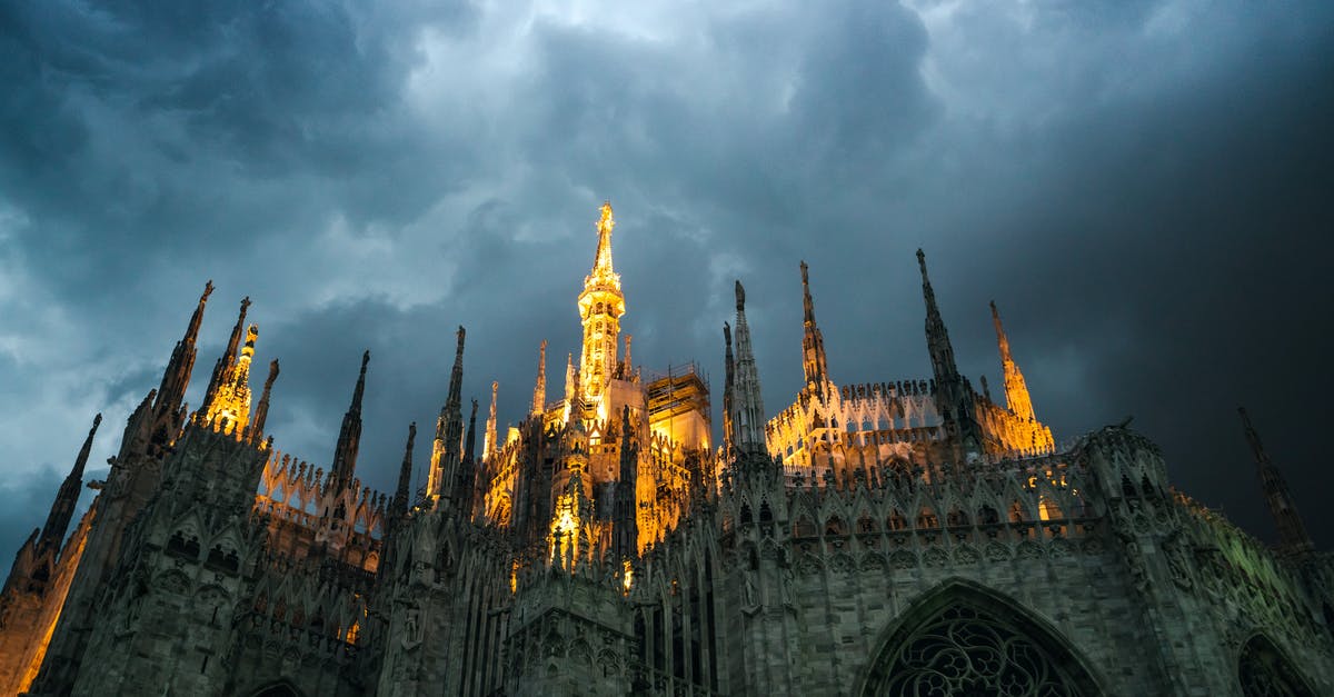 Has Stefano Di Mera ever been in the Italian Mafia? - Milan Cathedral with glowing sharp spires under overcast sky