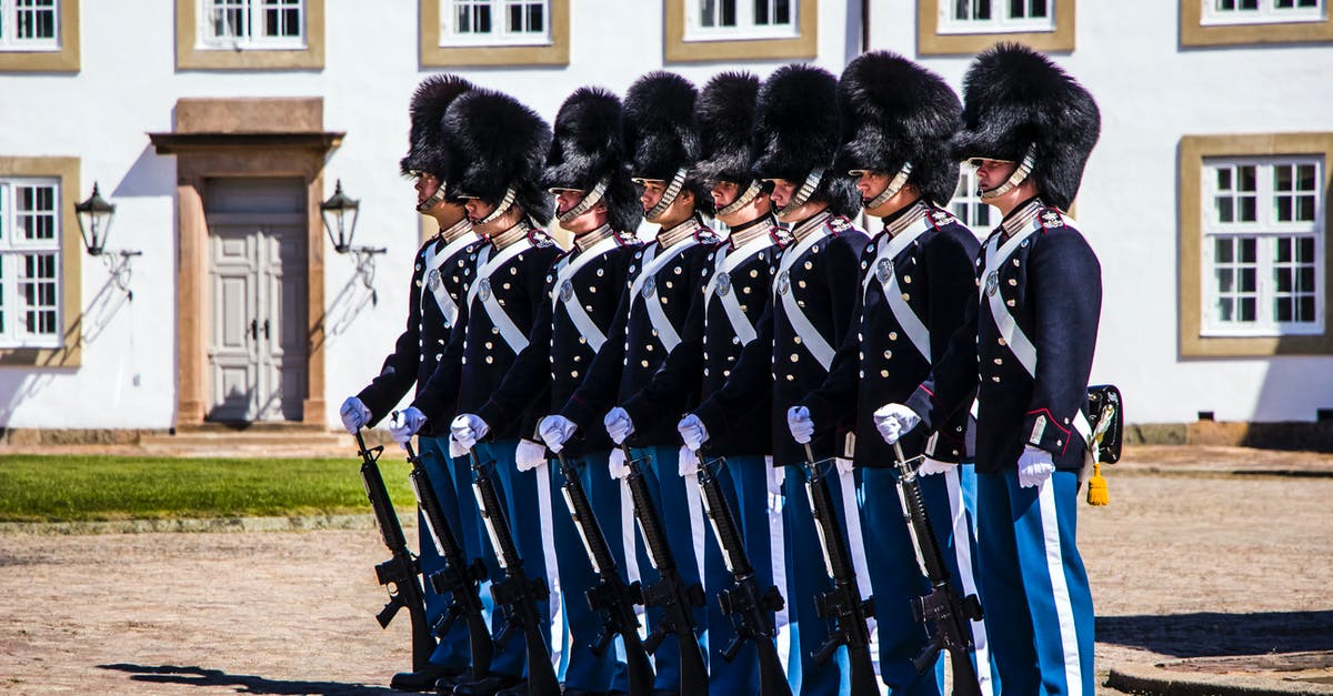 How are the guards recruited? - Photograph of Royal Life Guards Standing in Line