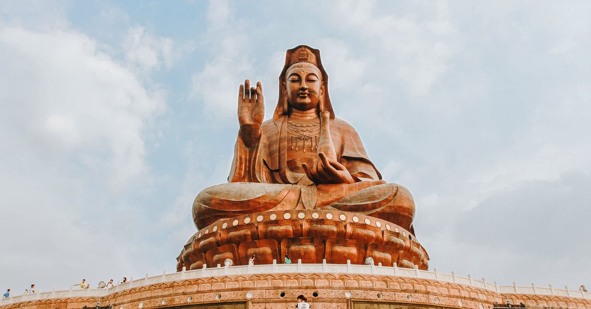 How are the statues on the Southern Air Temple linked to the Avatar? - Statue of Buddha on old temple under sky
