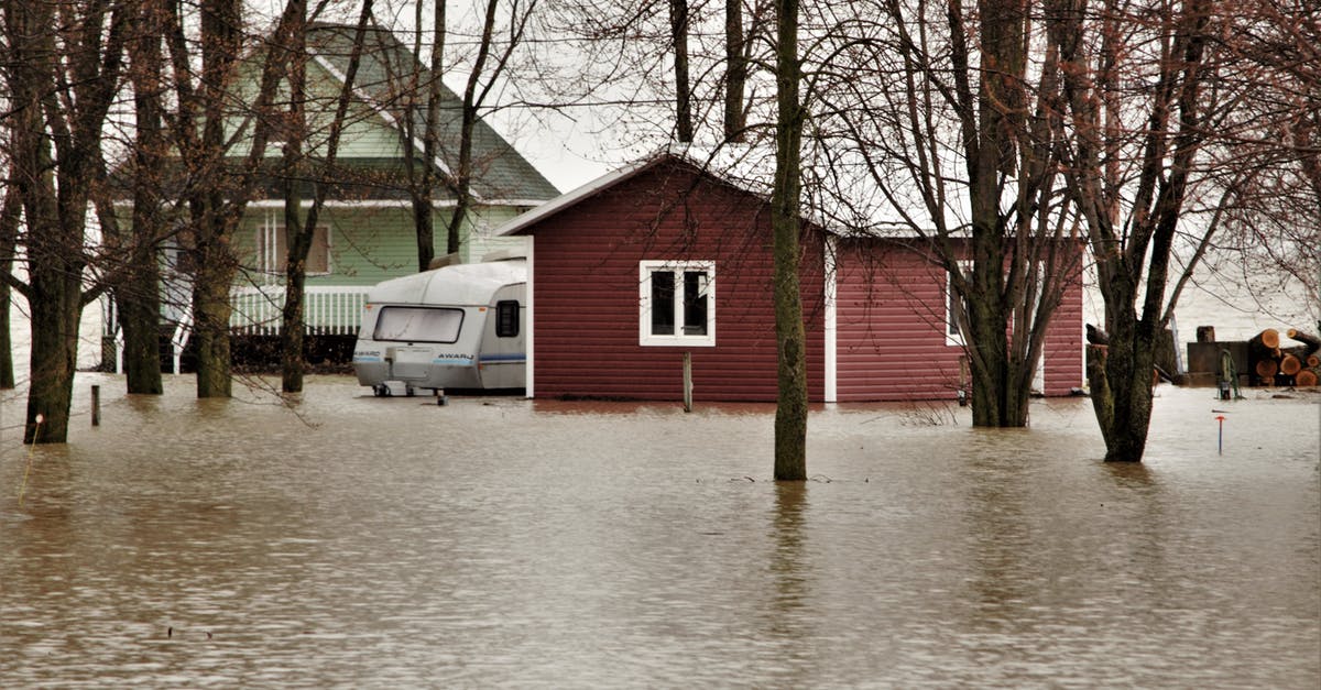 How are water scenes (with flooding) achieved without injuring actors? - Red and White Wooden House Near Body of Water