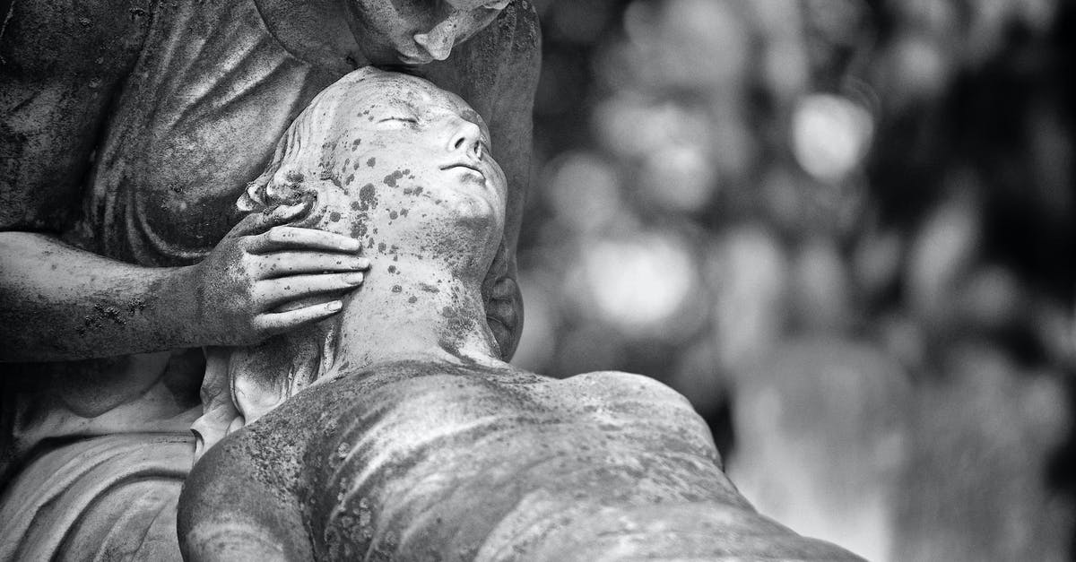 How did Halliday die? - Monochrome Photo of Statue