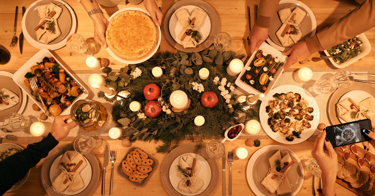 How did Odin Quincannon's actions serve God? - Top View of Table Set-Up for Christmas Dinner