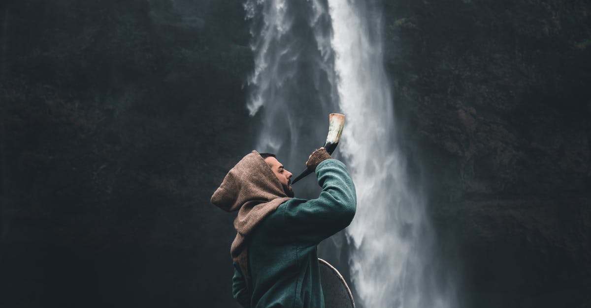 How did S.H.I.E.L.D lose ownership of this item? - Man in Warrior Clothes Blowing Horn by Waterfall