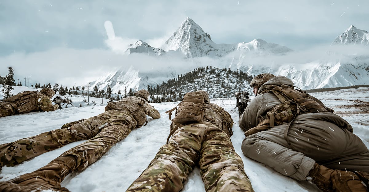 How did the mountain goats appear in the Battle of the Five Armies? - Soldiers in Prone Position on the Snow Covered Ground 