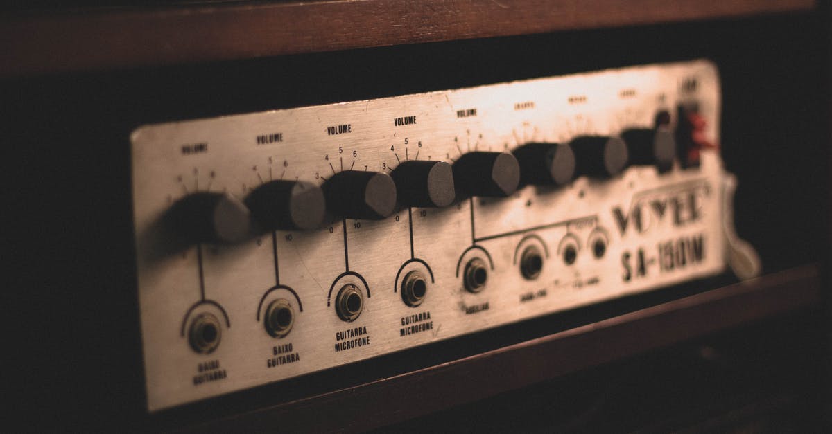 How did the music get into the transmission? - Retro audio equipment on wooden shelf