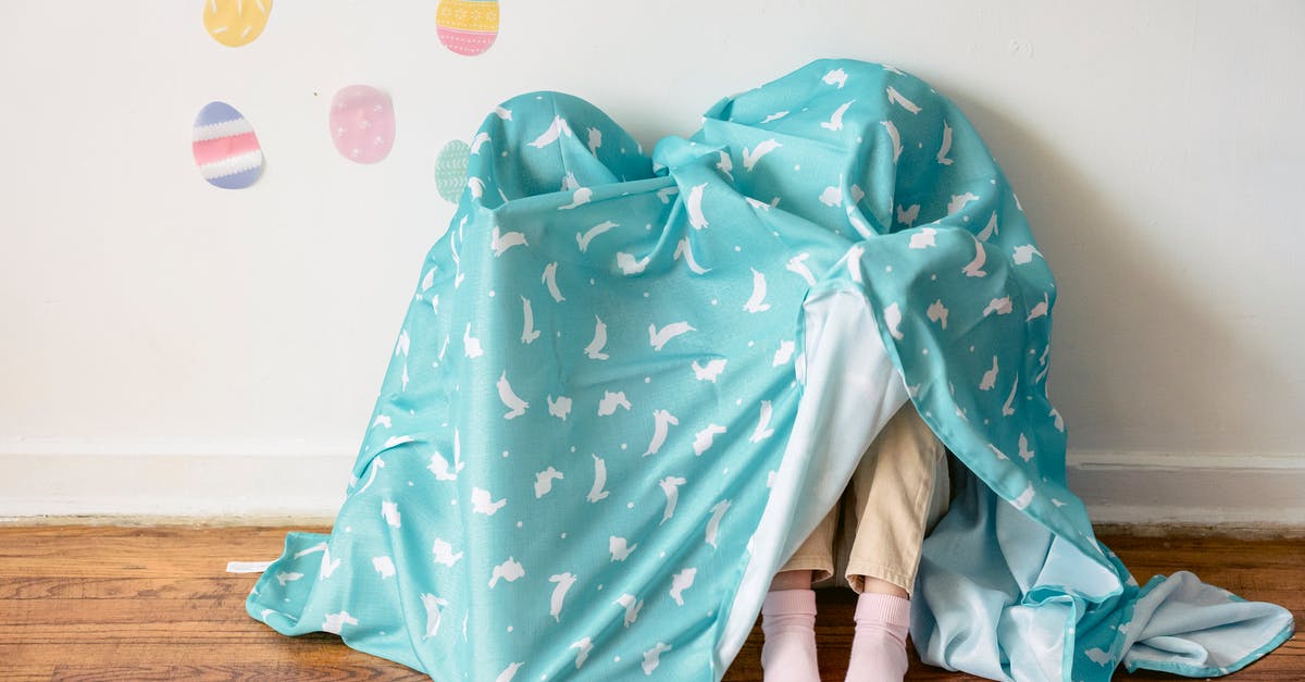 How do the organizers keep the game secret? - Kids hiding under Easter blanket