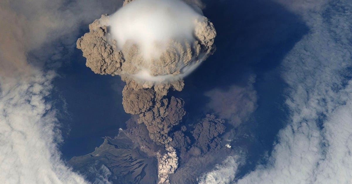 How do they film a volcano erupting in such a way as what the volcano did in Dante's Peak? - Top View of Volcano Erupting during Daytime