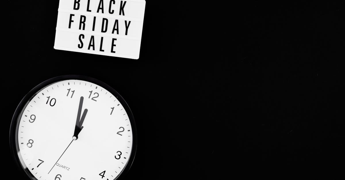 How does the Countdown clock work? - Black and White Analog Wall Clock Showing Time Of Black Friday Sale