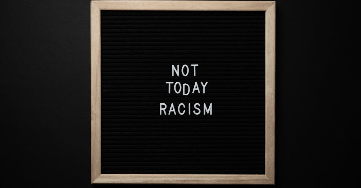 How does Walt know that Gus intends to kill him? - Overhead view of phrase Not Today Racism on square framed signboard on black background