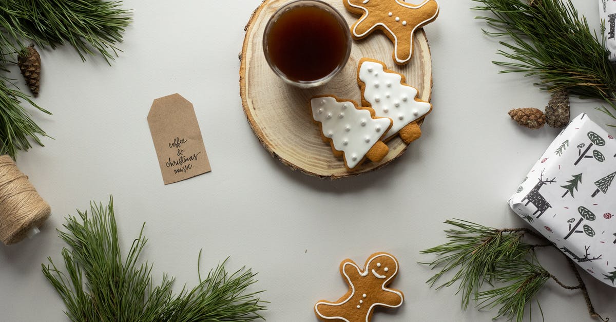 How long were the bullet holes present in the glass from the non-inverted perspective? - Christmas composition of cookies glass of beverage fir tree branches and wrapped box with present on white background