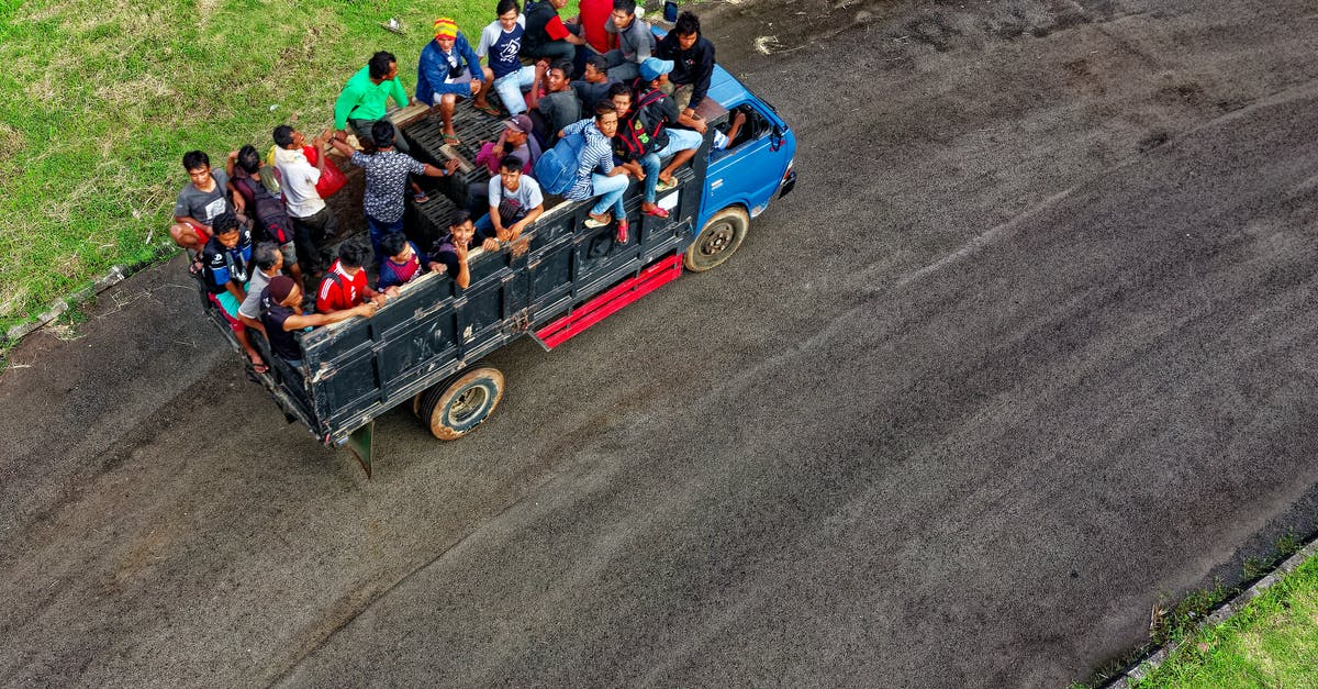 How many people were actually in the Beast's castle? - Aerial Photo of People Riding in Truck