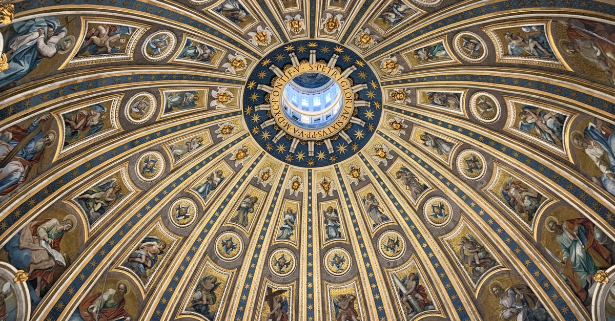 How old is Peter Weyland in Prometheus? - From below amazing dome ceiling with ornamental fresco paintings and stucco elements in St Peters Basilica in Rome