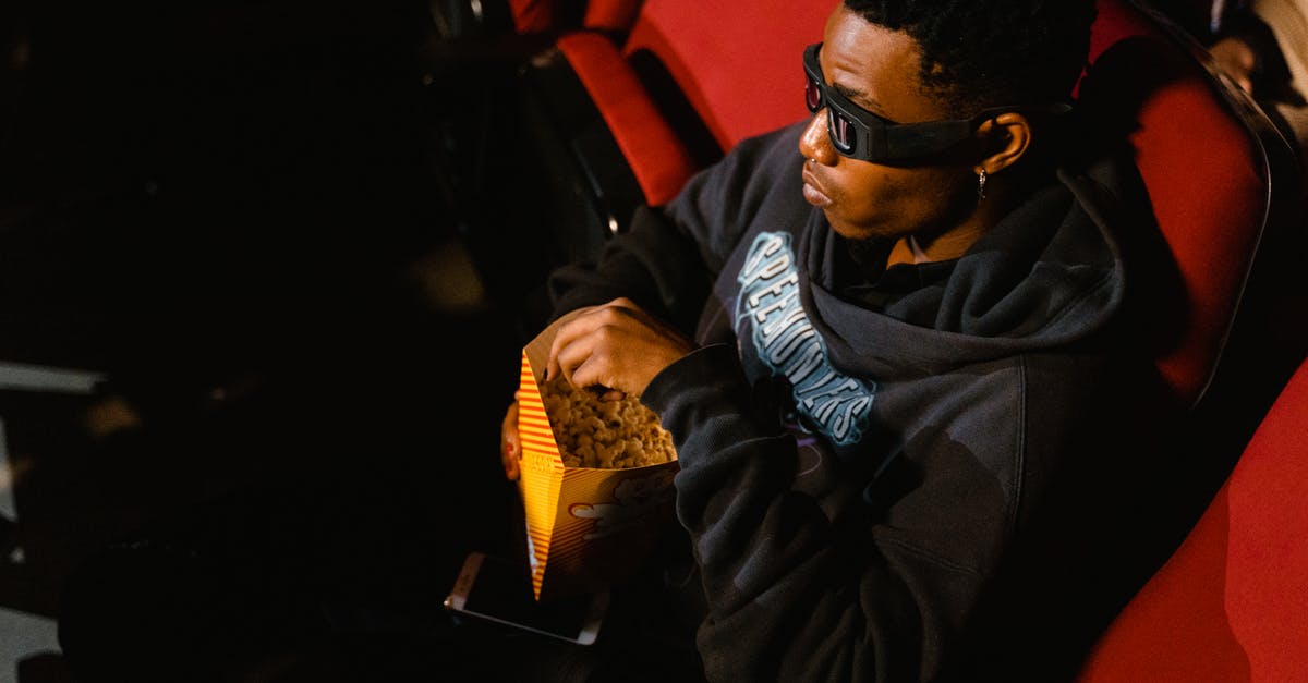How to find the aspect ratio at which the movie was shot? - A Man Watching Movie while Wearing 3D Glasses and Hoodie Sweater