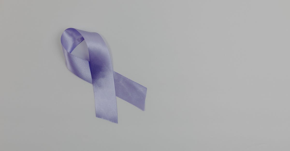 How was Will aware of the lights? - Lavender ribbon representing cancer awareness and support for people with disease placed on white background with copy space in light studio