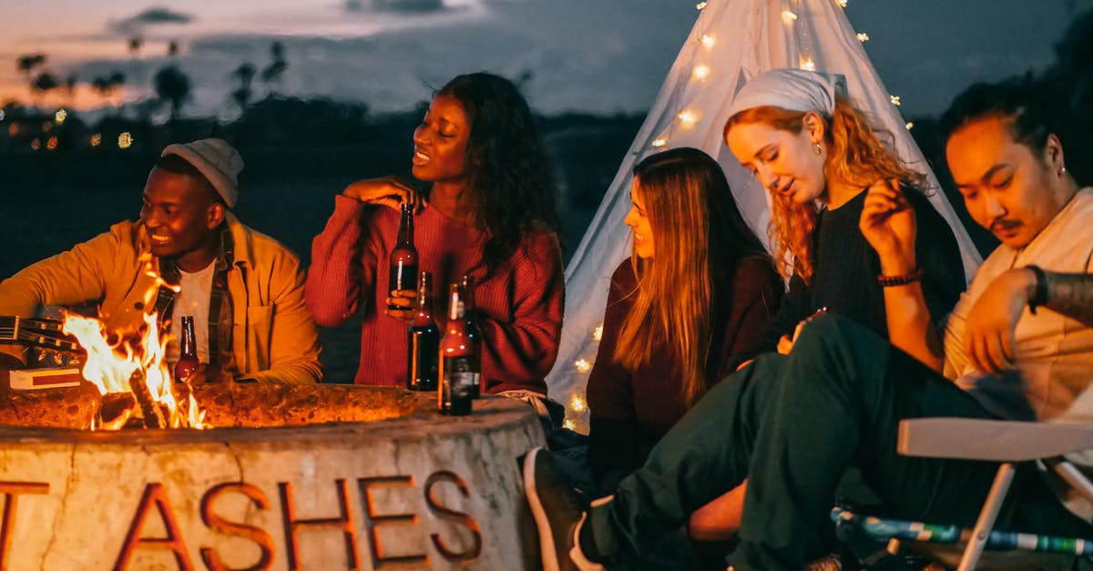 Is a whiteboard anachronistic in Ashes to Ashes? - Group of Friends Sitting in Front of Fire Pit