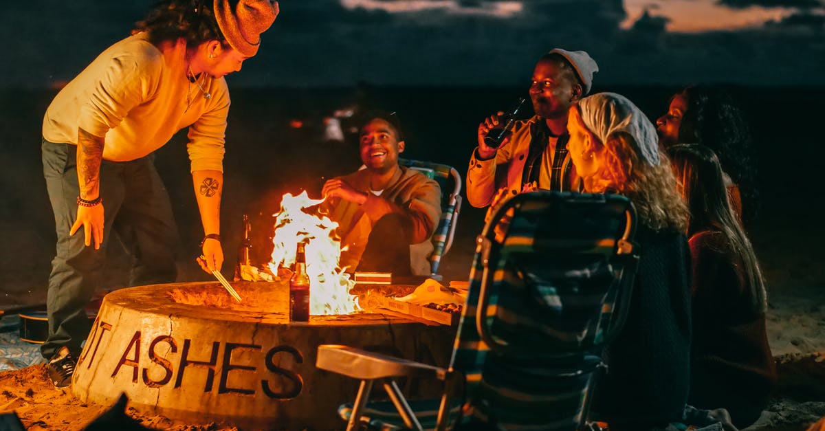 Is a whiteboard anachronistic in Ashes to Ashes? - Group of Friends Sitting in Front of Fire Pit