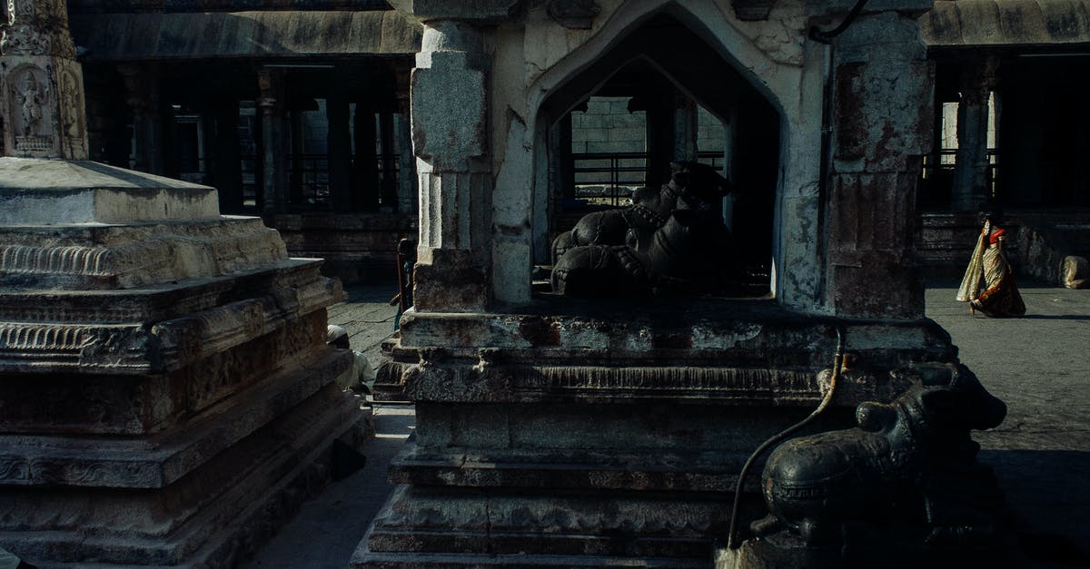Is The Good Place inspired by Swedenborg as a state of spirit rather than a Place? - Weathered oriental stone sculptures statues and buildings located in medieval historic Hampi village in India