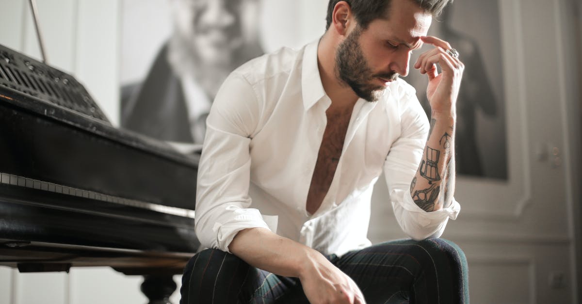 Is the Polar Express a dream or real? [closed] - Dramatic tattooed male sitting at piano