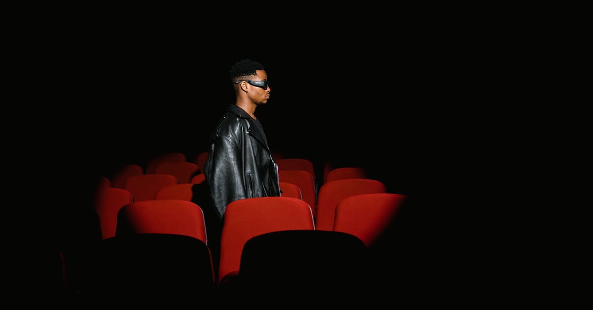 Is there a visually optimal area to view a 3-D movie at the theatre? - Man Black Leather Jacket Standing Behind Red Theatre Seat