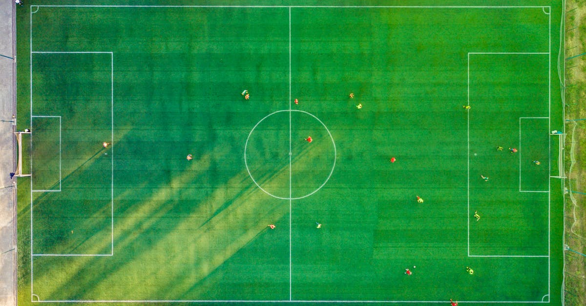 Is there any significance to Chick's score overlay being slightly off? - Aerial View of Soccer Field