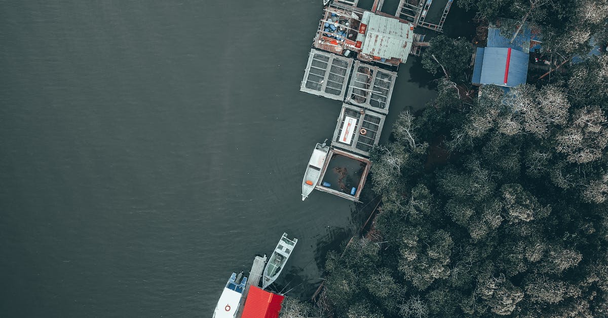 Is this scene in Luke Cage a Godfather homage/reference? - Drone view of fishing boats and cages for seafood farming on shore of river covered with dense woods