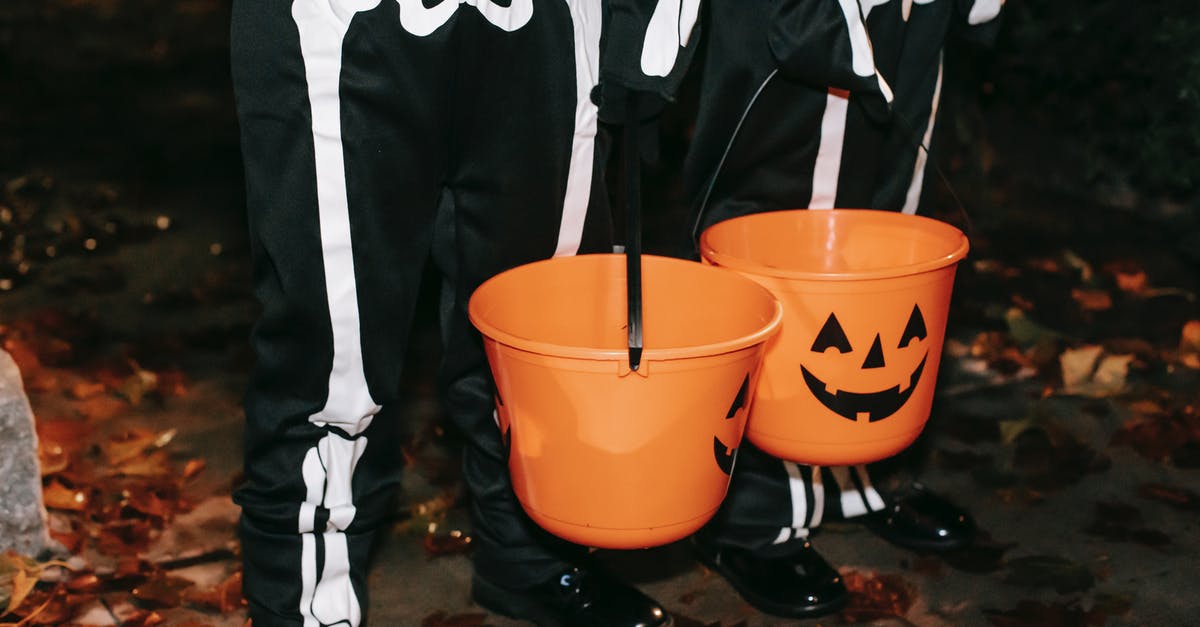 Jack lying to the citizens of Halloween Town? - Crop kids with jack buckets on street
