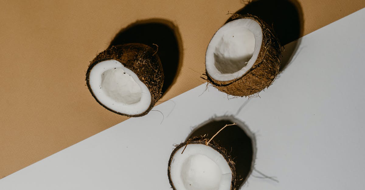 Open vs closed shot - Copra Inside a Coconut Endocarp