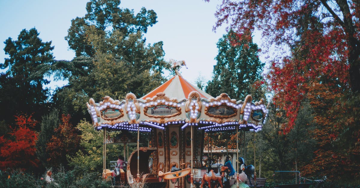 Regarding The Hunger Games' festive environment - Carousel surrounded with green trees