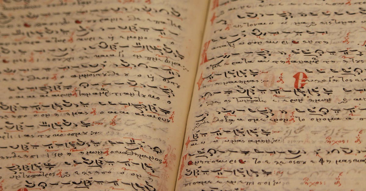 Script language used by Birkhoff - Opened book with Arabic lettering on sheets