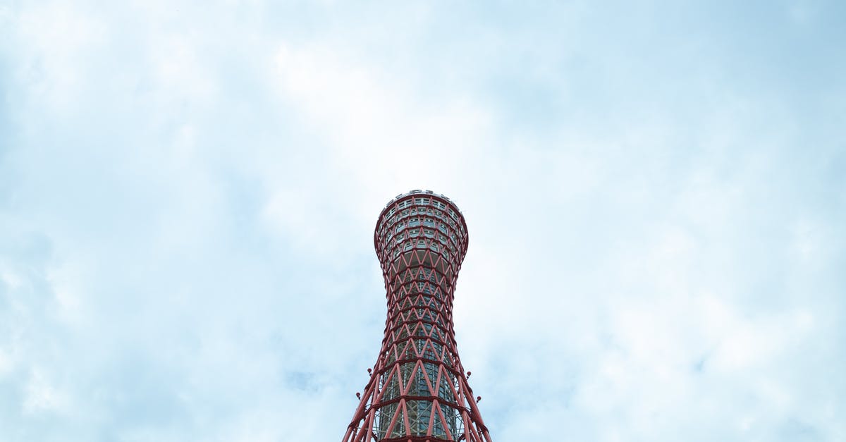 Shooting location for Cloud Atlas: where is this tower? - Tall observation sightseeing tower against clouds
