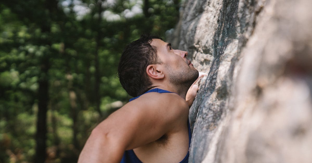 Soup, Courage or Faith? [closed] - A Man Climbing on Rock