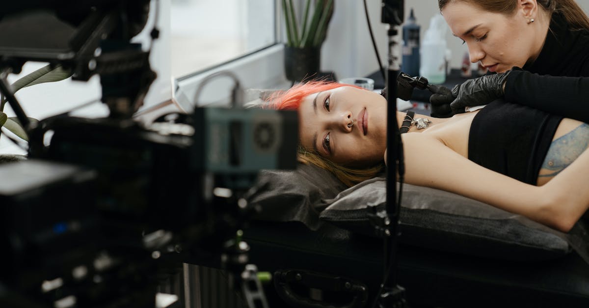 Style of shooting where common activities are filmed as if they were epic - Woman in Black Sleeveless Shirt Lying on Bed