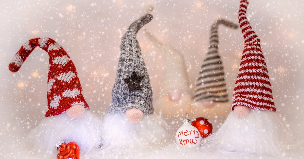 The hat or Christmas snow? - Toy gnomes with colorful baubles