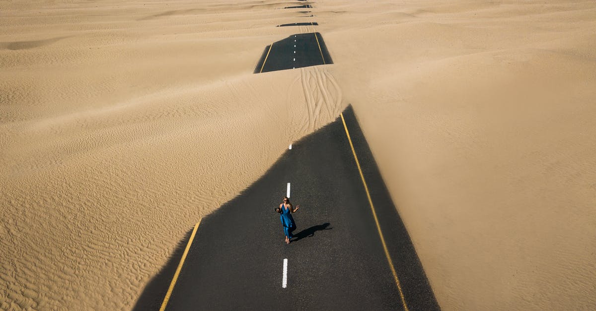 The Khan's impression of Marco's description of his desert - Bird's Eye View Photography of Road in the Middle of Desert