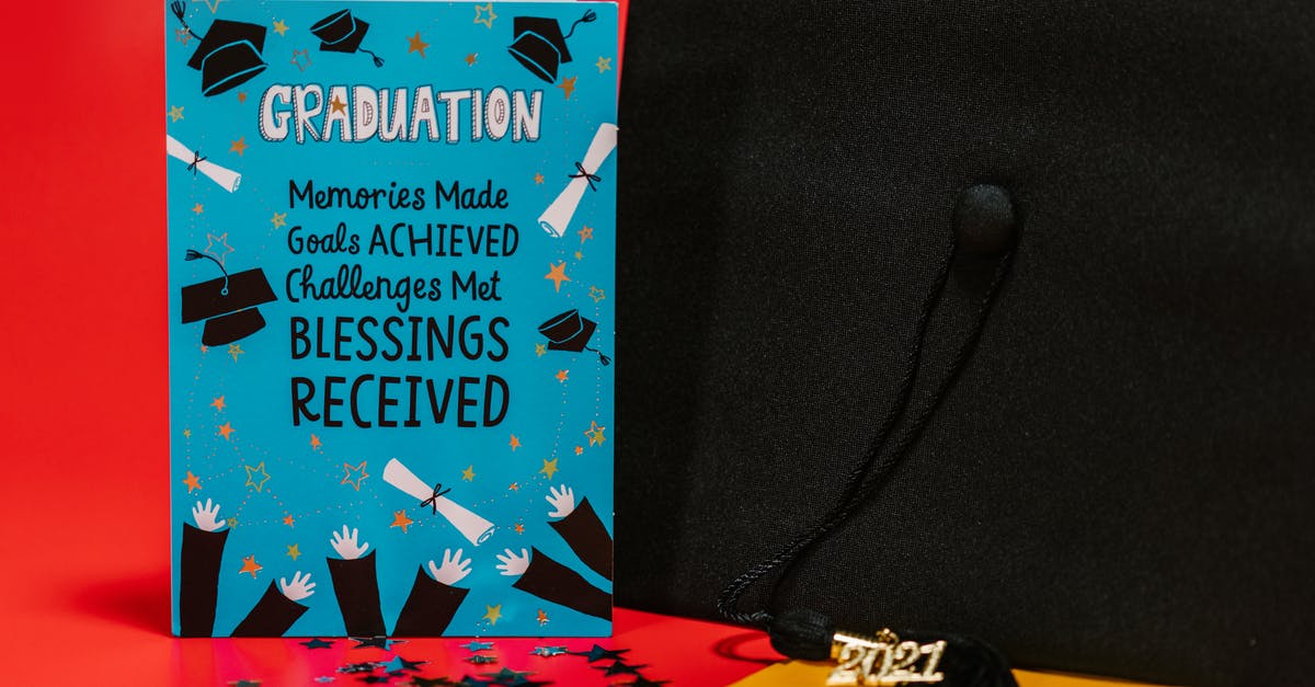 Usage of "The Sound Of Silence" in The Graduate? - Blue Card with Quote Beside Graduation Cap