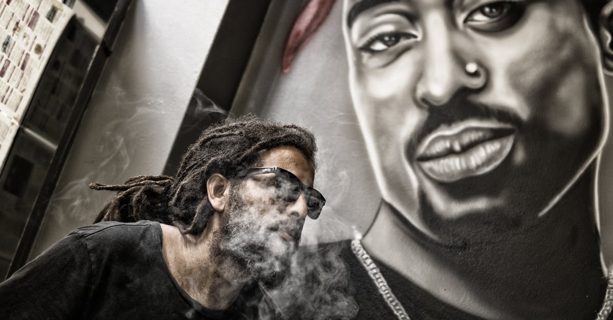 Wall Street 2: Nationalisation - Man With Dreadlocks and Sunglasses Poses Near Tupac Shakur Portrait