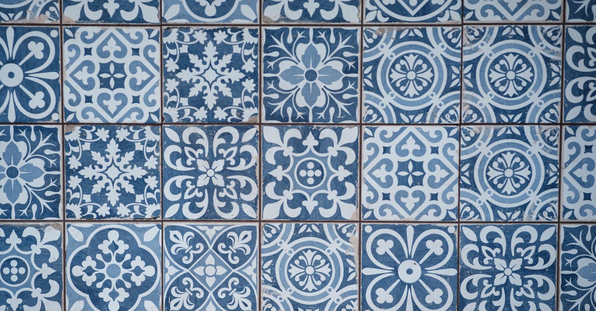 Was aged Ryan a CGI or it was different actor? [closed] - Aged wall covered with ceramic square shaped tile with many blue different ornaments