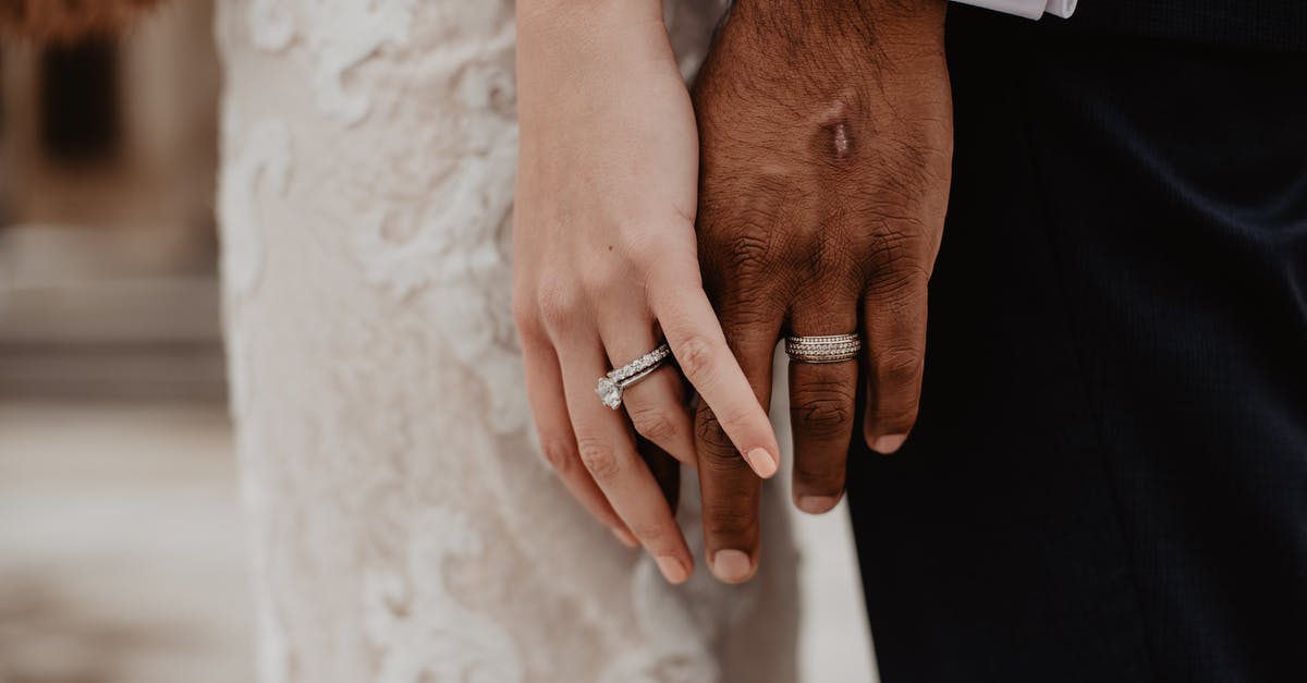Was the Bride previously married to Bill? - Two Persons Wearing Silver-colored Rings